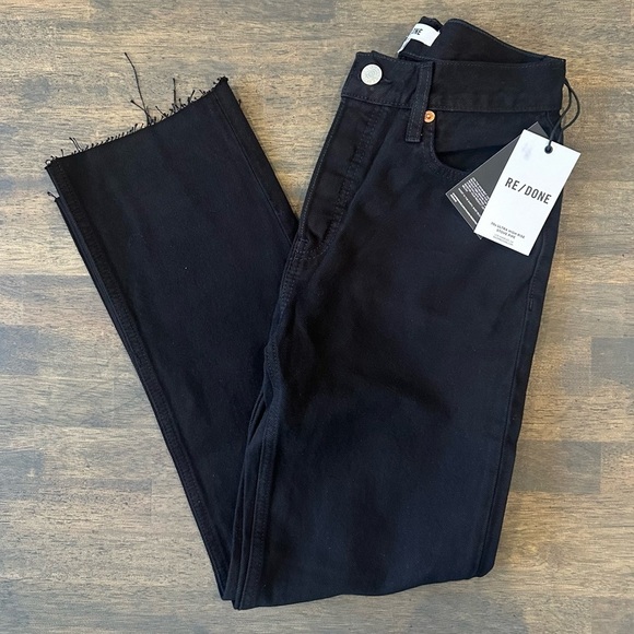 Re/Done Women’s 70s Ultra High Rise Stove Pipe Jeans - Picture 1 of 3